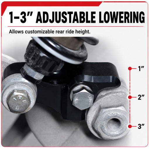 Motorcycle 1-3" Rear Adjustable Lowering Drop Kit
