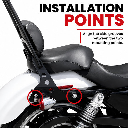 Motorcycle Detachable Sissy Bar Passenger Backrest