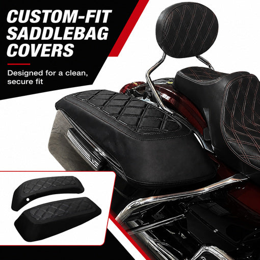 Motorcycle Protective Hard Saddlebag Lid Bra/Covers