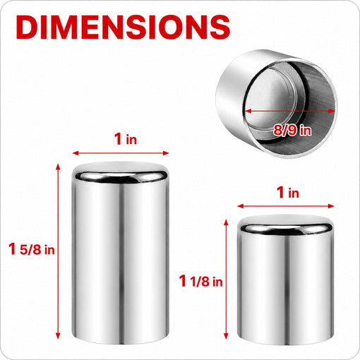 4-Pack Motorcycle Magnetic Detachable Docking Hardware Cover