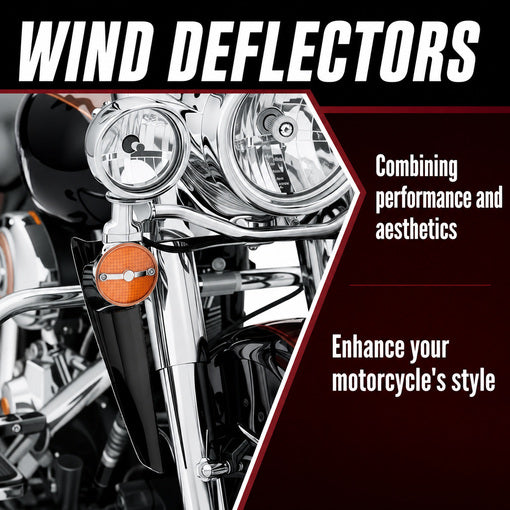 Bolt-On Motorcycle Front Fork Mount Wind Deflectors