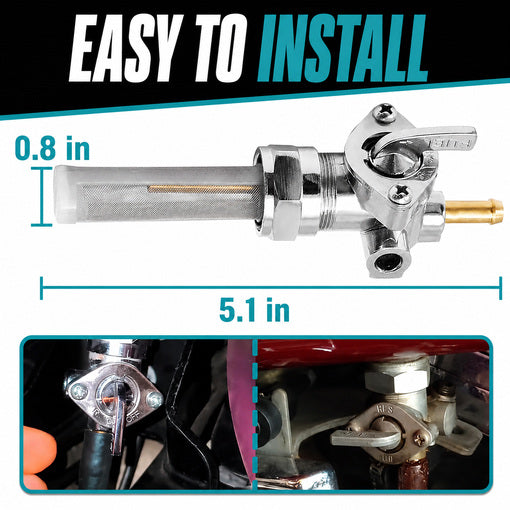 Motorcycle Gas Tank Fuel Petcock Shut Off Valve Switch