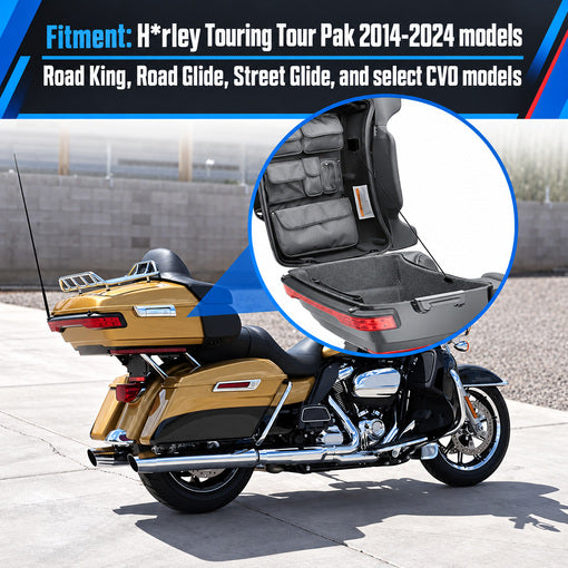 Motorcycle Tour Trunk Cable Lid Tether Retractable Cable
