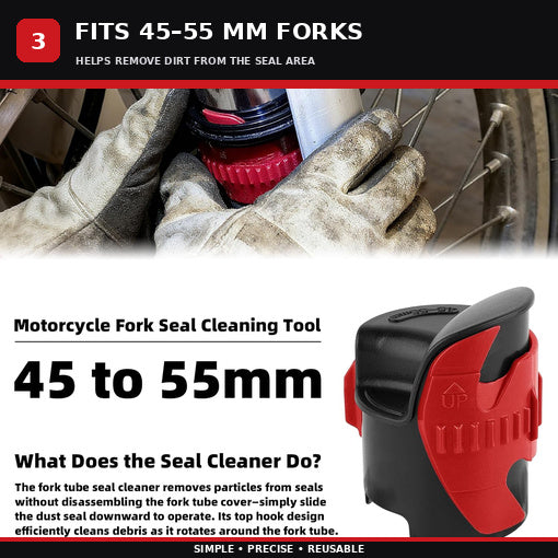 4-Pack 45-55mm Motorcycle For Seal Cleaning Tool