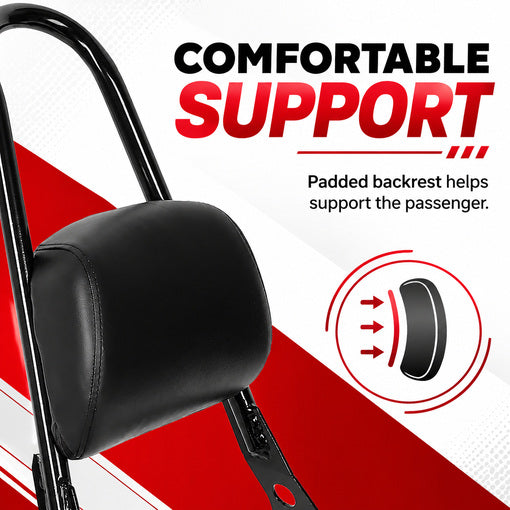 Motorcycle Detachable Sissy Bar Passenger Backrest
