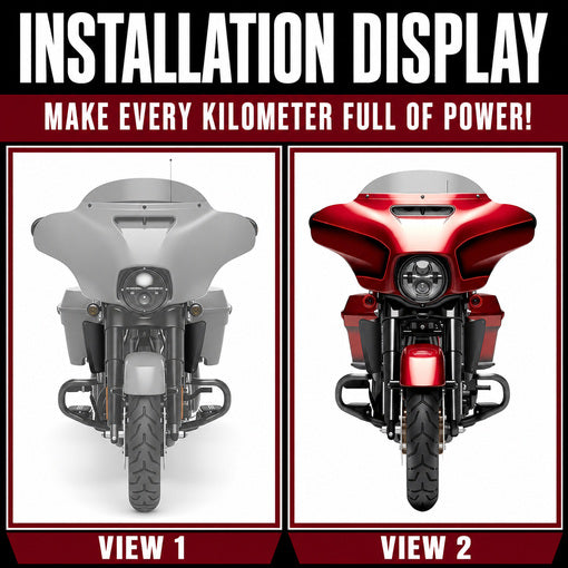 Bolt-On Motorcycle Front Fork Mount Wind Deflectors