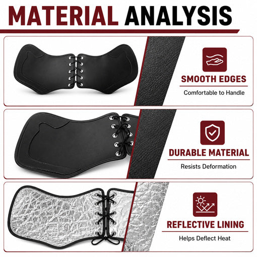 Motorcycle Leather Side Saddle Heat Shield Deflector