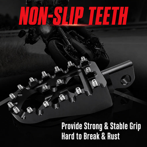 Motorcycle Foot Pegs Wide 360° Rotating Foot Rest Pedal