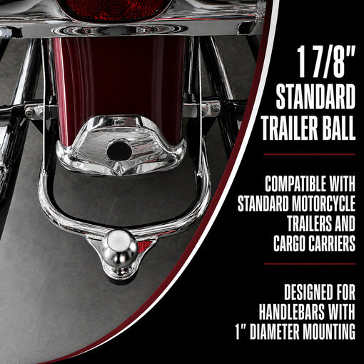 Bolt-On Motorcycle Trailer Hitch with Ball