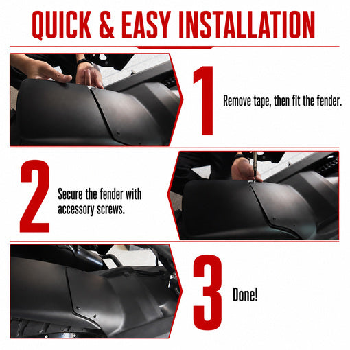 Motorcycle Front & Rear Mudguard Extender Kit