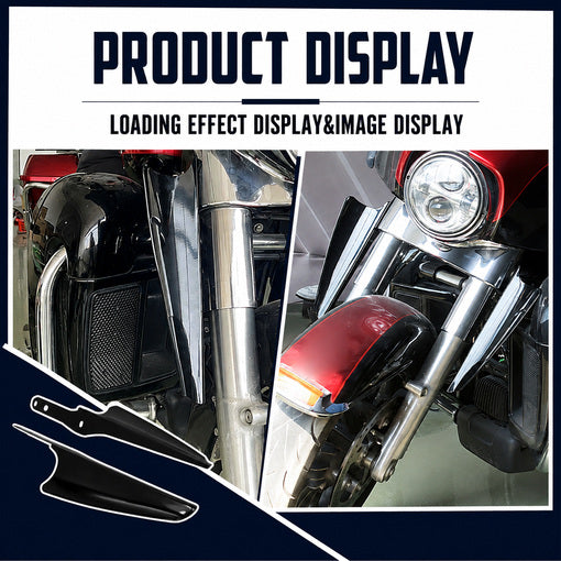 Bolt-On Motorcycle Front Fork Mount Wind Deflectors 1-Pair
