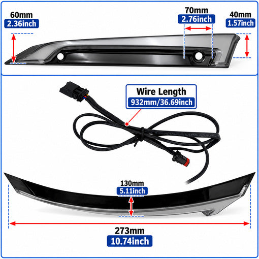 Motorcycle Dual-Function LED Windshield Trim Lights