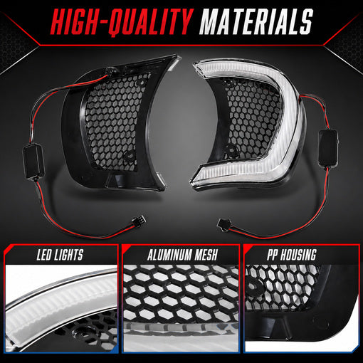 Motorcycle LED Headlight Vent Accent Turn Signal Lights