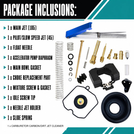 Motorcycle CV40 Carburetor Rebuild Kit