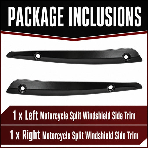 Motorcycle Split Windshield Side Trim