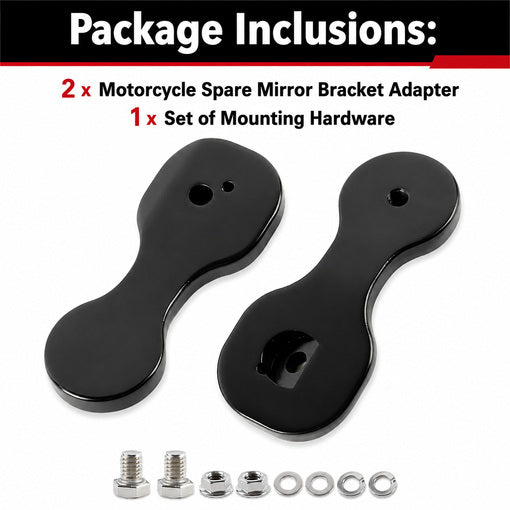 Motorcycle Spare Mirror Bracket Adapter