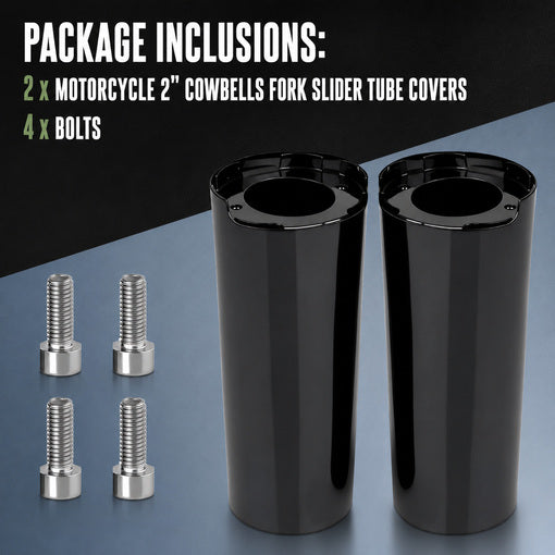 Motorcycle 2" Cowbells Fork Slider Tube Covers
