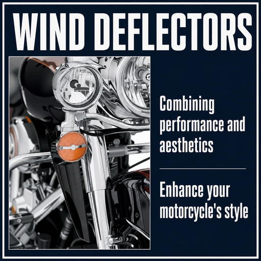 Bolt-On Motorcycle Front Fork Mount Wind Deflectors 1-Pair