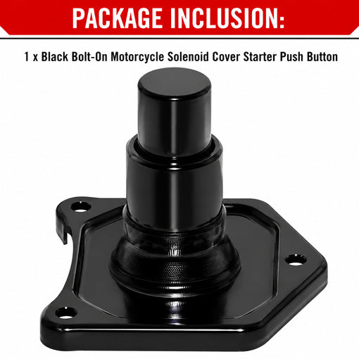 Bolt-On Motorcycle Solenoid Cover Starter Push Button