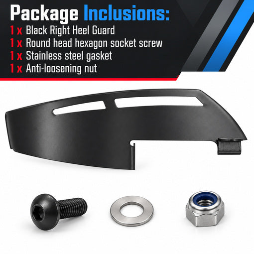Bolt-On Motorcycle Right-side Rider Footboard Heel Guard