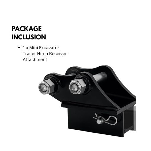 Mini Excavator Trailer Hitch Receiver Attachment