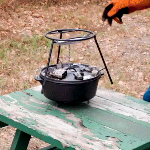 Camp Dutch Oven Lid Holder & Serving Stand