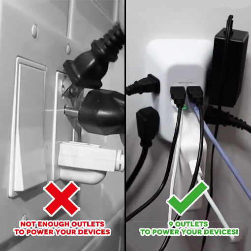 9-In-1 Wall Outlet Extender With 4 USB Ports