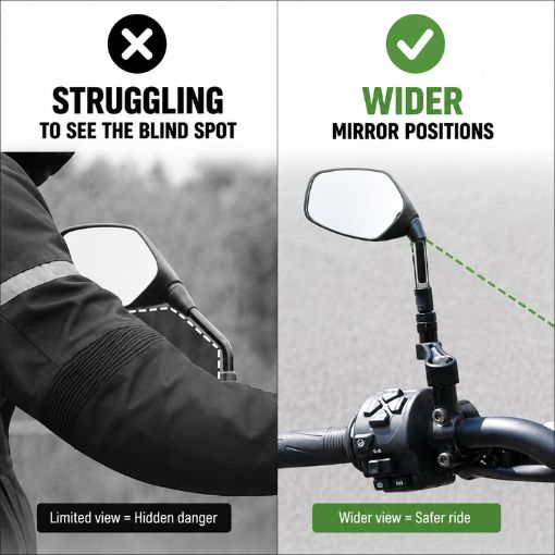 Motorcycle M10 M8 Mirror Extenders