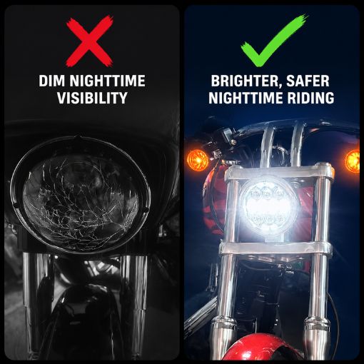 Upgraded 5.75 inch Motorcycle LED Headlight Replacement