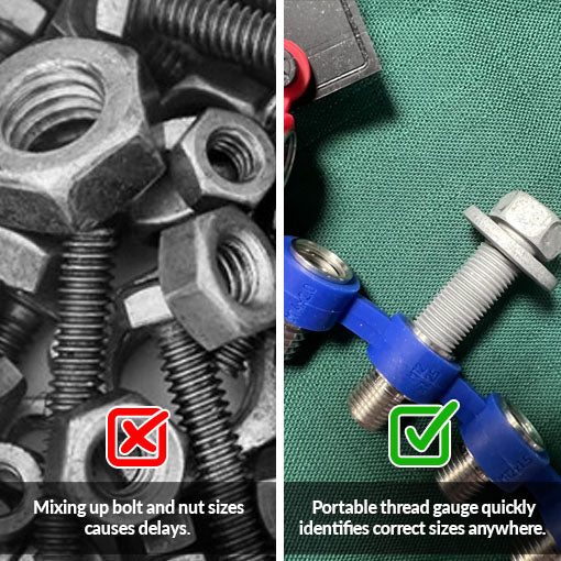 Flexible Nut and Bolt Male and Female Thread Gauge Checker