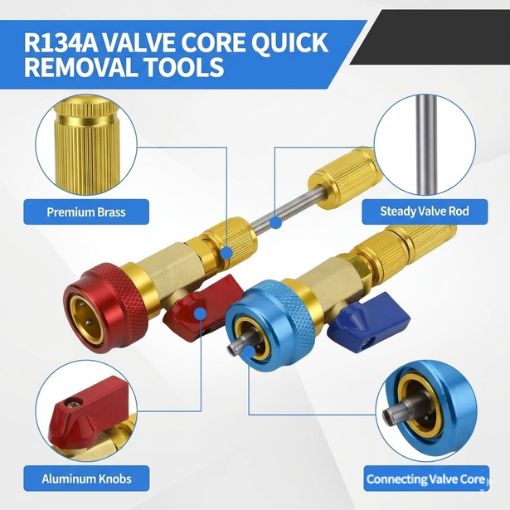 31 PCS R134A AC Valve Core Quick Remover Installer Tool Kit