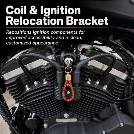 Motorcycle Coil and Ignition Relocation Bracket