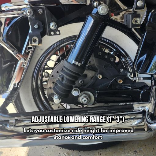Motorcycle 1"-3" Rear Adjustable Slam Lowering Kit