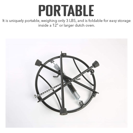 Camp Dutch Oven Lid Holder & Serving Stand