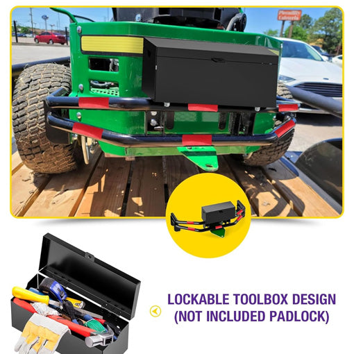 Zero Turn Lawn Mower Rear Bumper Hitch with Toolbox
