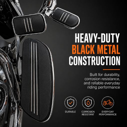 Motorcycle 1.25" Adjustable Highway Footpegs