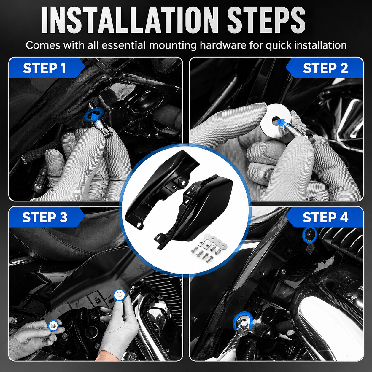 Motorcycle Mid Frame Air Deflectors