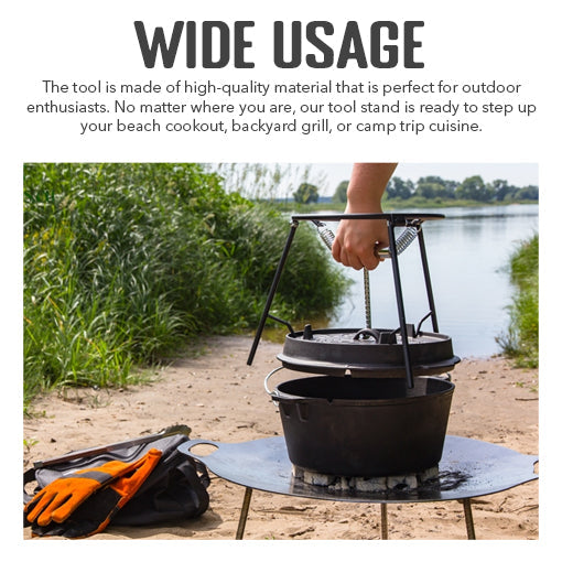 Camp Dutch Oven Lid Holder & Serving Stand