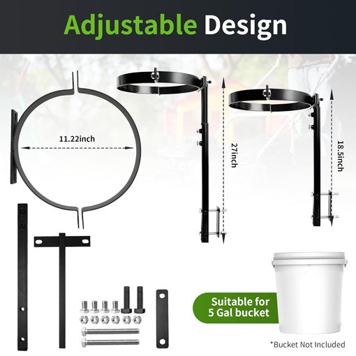 Clamp-on Zero Turn Mower Bucket Holder