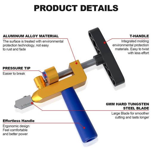 2-in-1 Glass Cutting Tool Kit