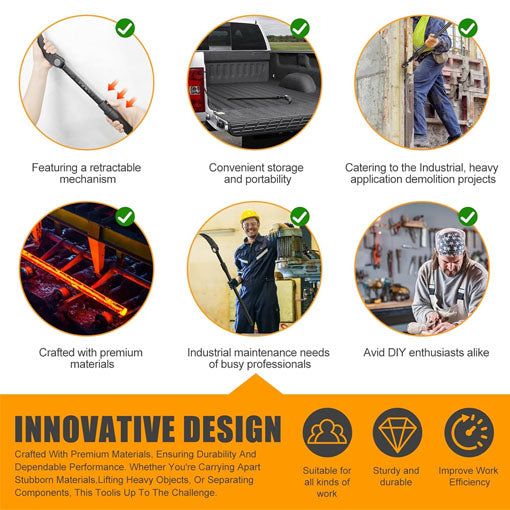 Heavy Duty Extendable Indexing Pry Bar