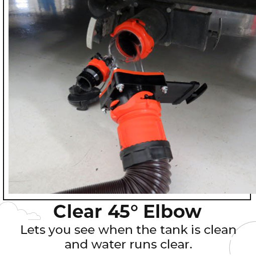 RV Clear Holding Tank Rinser with Gate Valve