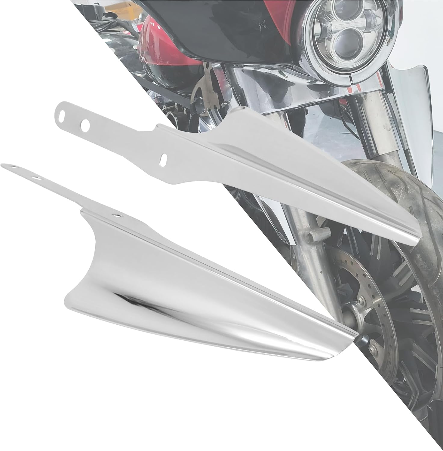 Motorcycle Front Fork Mount Wind Deflectors