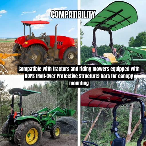 Bolt-On ROPS Tractor Mower Canopy