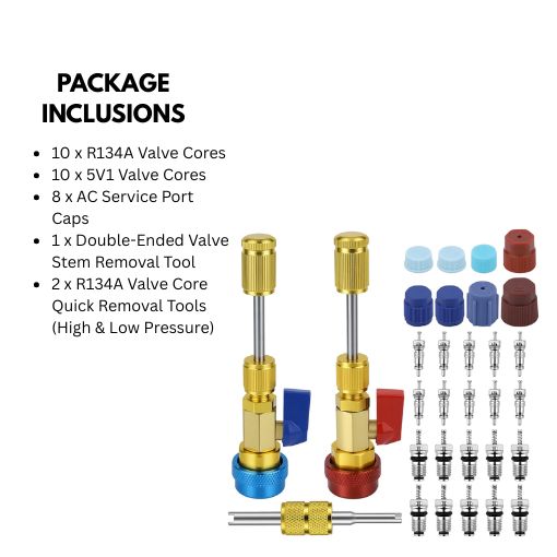 31 PCS R134A AC Valve Core Quick Remover Installer Tool Kit