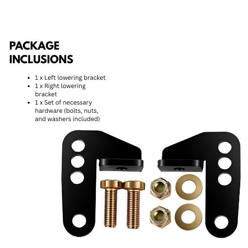 Bolt-on 1-3" Adjustable Rear Lowering Kit