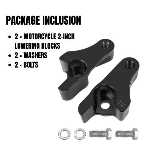 Motorcycle 2-Inch Lowering Blocks Kit