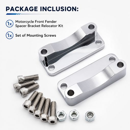 Motorcycle Front Fender Spacer Bracket Relocator Kit