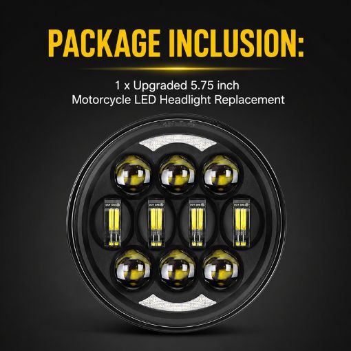 Upgraded 5.75 inch Motorcycle LED Headlight Replacement