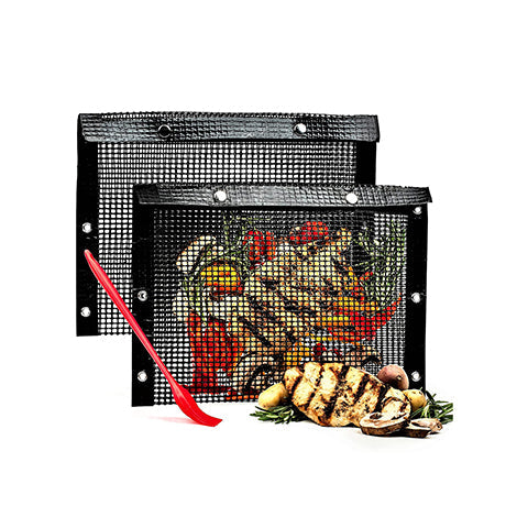BBQ Grilling Bags (2 pcs.) with Basting Brush